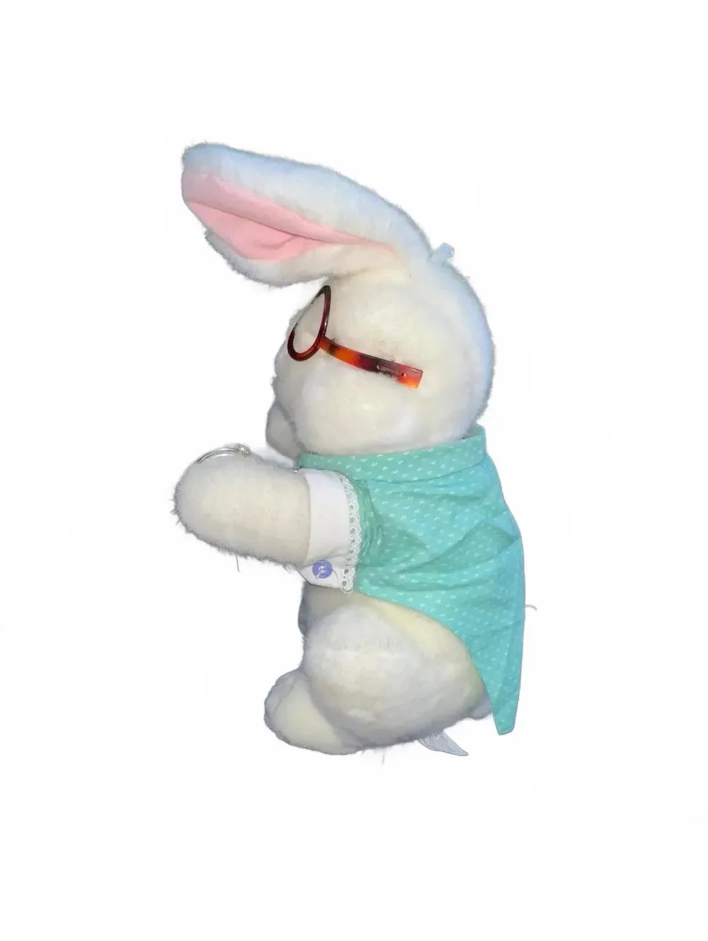 White Rabbit Plush Toy Alice Wonderland Stuffed Animal Vintage 90s
